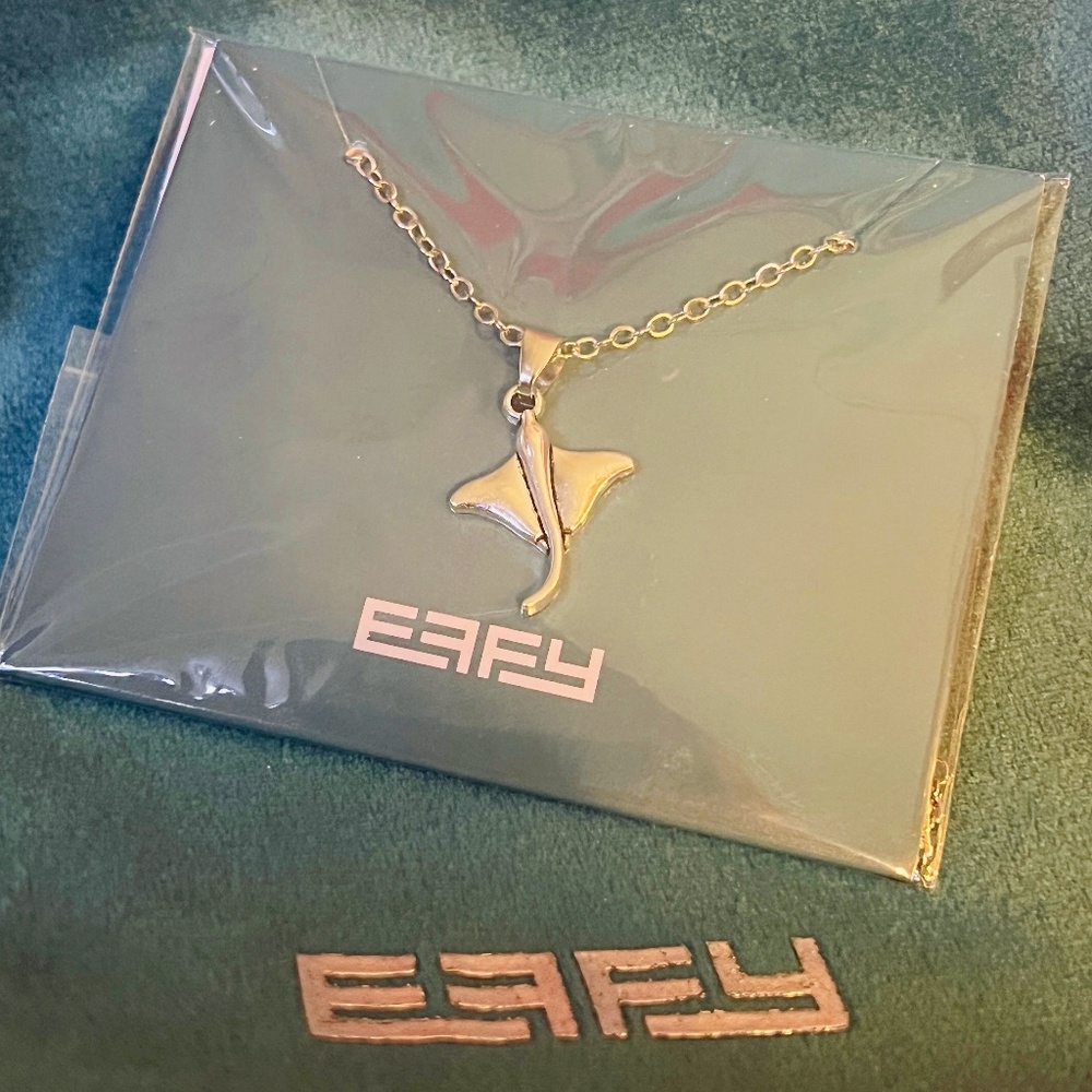 Official EFFY Stingray Necklace Silver Color Jamaica Gift Charm